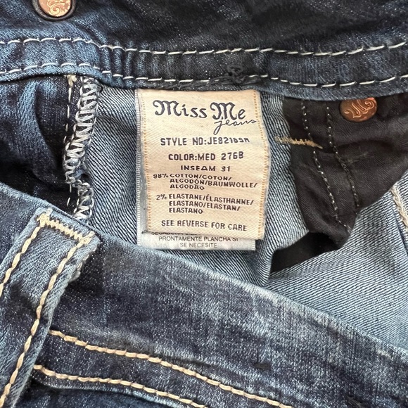 🌺Miss Me Low Rise Skinny Stretch Jeans Sz26 Like New - Picture 6 of 6